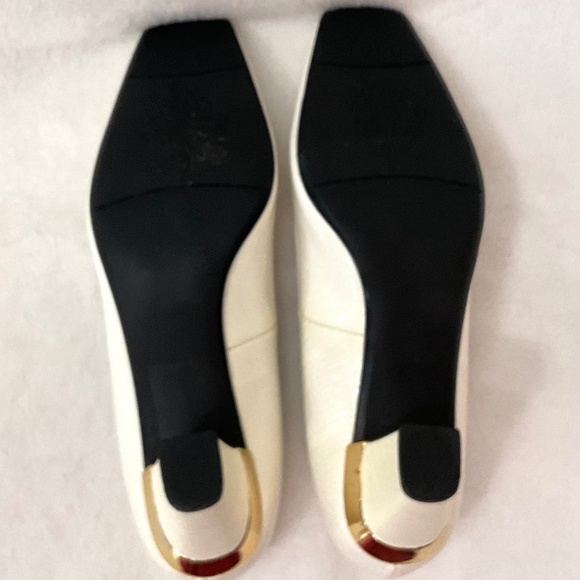 Love J. Renee White “Mary” faux leather Lizard Print  Square Toe pumps  Sz 6.5M - Picture 10 of 16